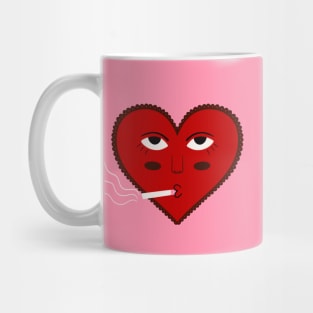 Broken heart club illustration Mug